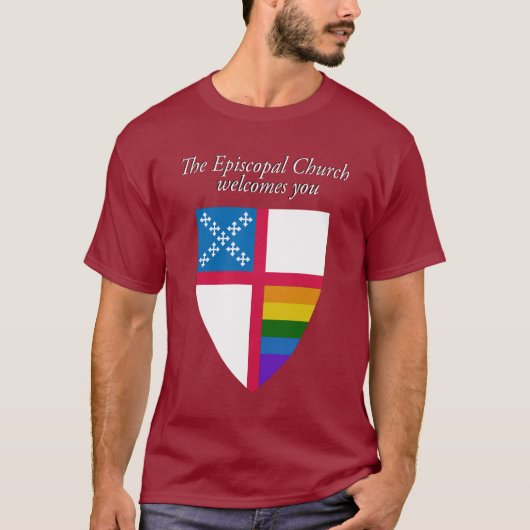 T-shirt L'Eglise épiscopale vous accueille LGBTQ (Devant)