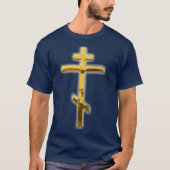 T-SHIRT L'ÉGLISE ORIENTALE ORTHODOXE TRAVERSE LE GRECQUE R (Devant)