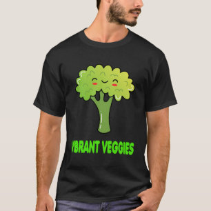 T-shirt Légume Vibrant Cute Funny Broccoli Vegan Designs