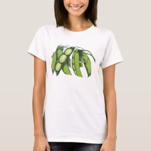T-shirt Légumes Anciens ; Haricots de Lima, Aliments de Fe