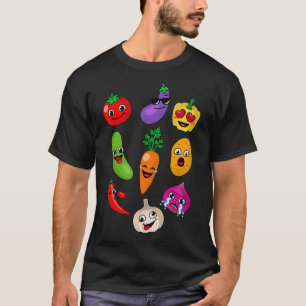 T-shirt Légumes Chemise Cute Veggie Amateurs de Vegan Tee