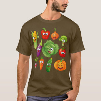 T-shirt Légumes Légume Végétarien Végétarien