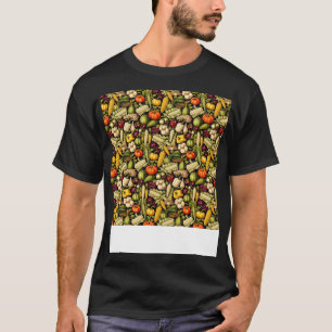 T-shirt Légumes Motif sans joint Veggie Leafy Green Sala