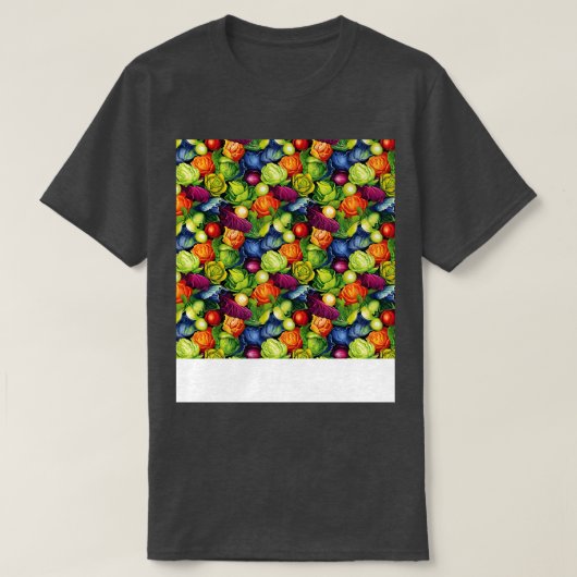 T-shirt Légumes Motif sans joint Veggie Leafy Green Sala (Design devant)