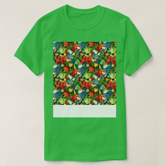 T-shirt Légumes Motif sans joint Veggie Leafy Green Sala (Design devant)
