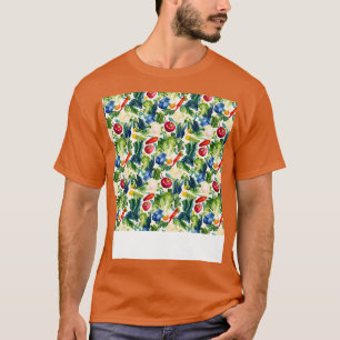 T-shirt Légumes Motif sans joint Veggie Leafy Green Sala