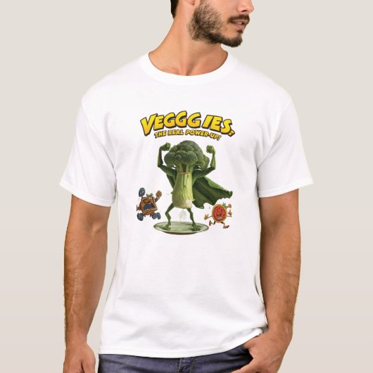 T-shirt Légumes Superhéros Broccoli Puissance (Devant)