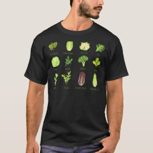 T-shirt Légumes verts mignons Salade saine Aliments Aimer
