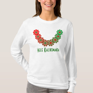 T-shirt Lei Mele Kalikimaka Merry-kerstkleuren