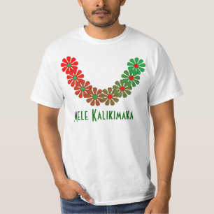 T-shirt Lei Mele Kalikimaka Merry-kerstkleuren