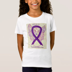 T-Shirt Leiomyosarcoma (LMS) Sensibilisation Ribbon Angel