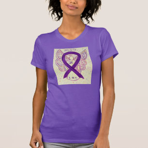 T-shirt Leiomyosarcoma (LMS) Sensibilisation Ribbon Angel