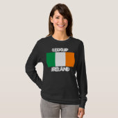 T-shirt Leixlip, Irlande avec drapeau irlandais (Devant entier)