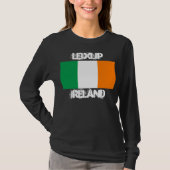 T-shirt Leixlip, Irlande avec drapeau irlandais (Devant)