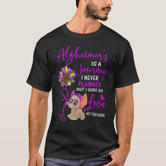 T-shirt L'éléphant Alzheimer est un voyage que je n'ai jam (Devant)