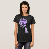 T-shirt L'éléphant Bombarde violet Surdose Aware (Devant entier)