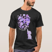 T-shirt L'éléphant Bombarde violet Surdose Aware (Devant)