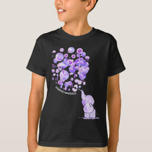 T-shirt L'éléphant Bombarde violet Surdose Aware