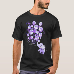T-shirt L'éléphant Bombarde violet Surdose Aware