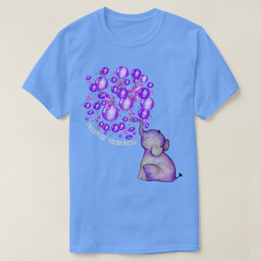 T-shirt L'éléphant Bombarde violet Surdose Aware (Design devant)