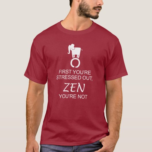 T-shirt L'éléphant Enso de zen ne soumettent pas à une (Devant)