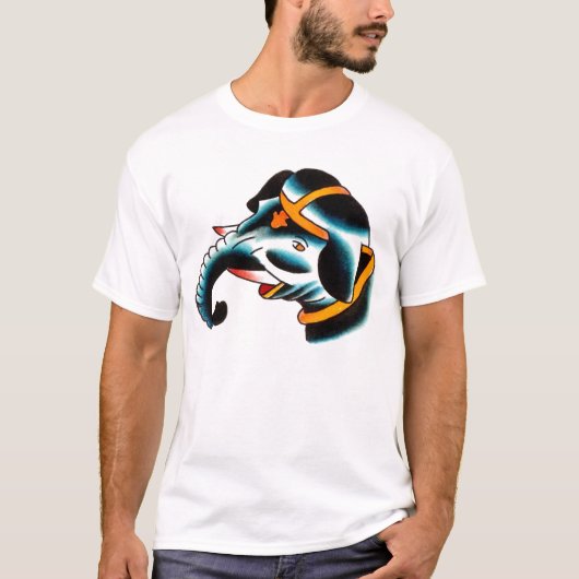 T-shirt L'éléphant Percy arrose la peinture par doux (Devant)