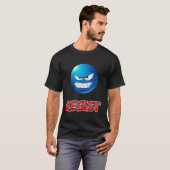T-shirt l'emoji bleu, résistent (Devant entier)