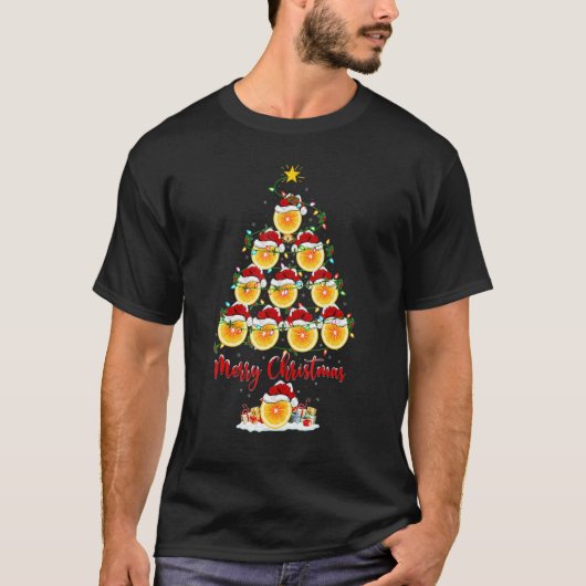 T-shirt Lemon Christmas Tree Lights Santa Lemon Fruit Xmas (Devant)