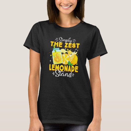 T-shirt Lemonade Stand Boss Lemon Juice Simplement Le Zest (Devant)