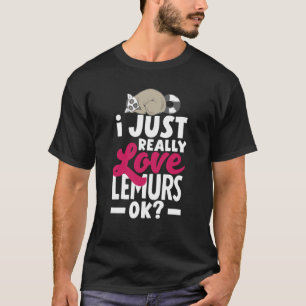 T-shirt Lemur Animal J'Aime Vraiment Les Lemurs