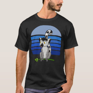 T-shirt Lémur bleu rétro