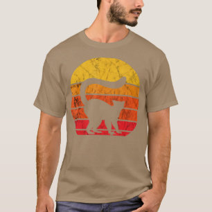 T-shirt Lemur Lover Coucher de soleil Vintage rétro Lemur