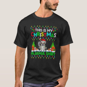 T-shirt Lemur Noël Noël Noël Noël Santa Hat Pyjama Chemise