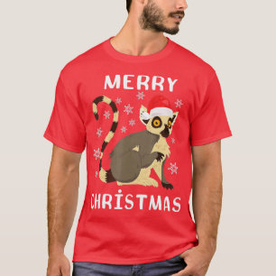 T-shirt Lemur Père Noël Joyeux Noël Lemur Lover Cute Anima