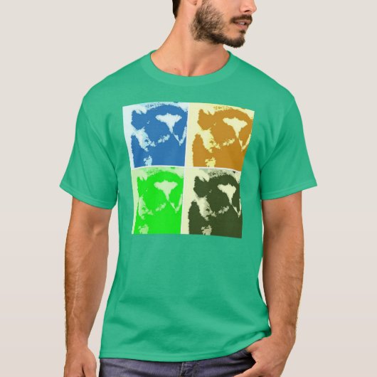 T-shirt Lemur Pop Art (Devant)