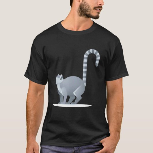 T-shirt Lemur Ring Tailed Cute Primate (Devant)