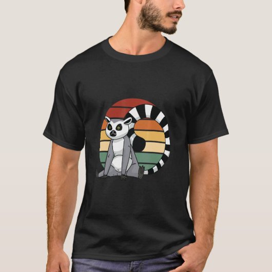 T-shirt Lemur Sunset Lemur Animal Madagascar Lemur (Devant)