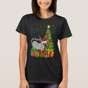 T-shirt Lemur Xmas Holiday Père Noël Lemur Christmas Tree