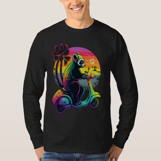 T-shirt Lémurien sur scooter (Devant)