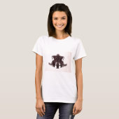 T-shirt L'encre d'essai de Rorschach éponge la peau (Devant entier)