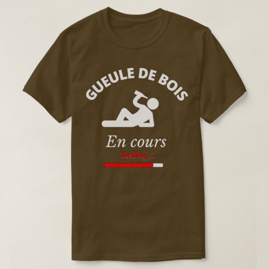 T-shirt Lendemain de soirée en cours (Design devant)