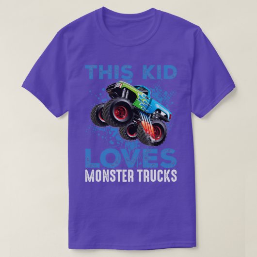 T-shirt L'Enfant aime les camions monstres (Design devant)