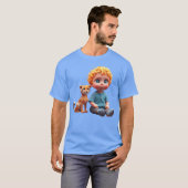 T-shirt L'enfant et les amis du chat (Devant entier)