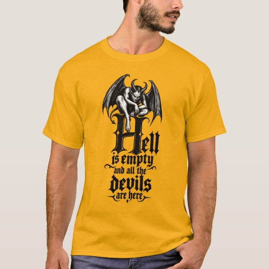 T-shirt L'enfer est vide (Devant)