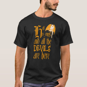 T-shirt L'Enfer Est Vide Et Tous Les Diables Sont Ici Jaun