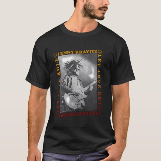 T-shirt Lenny Kravitz Â€"Let Love Rule Guitar (Devant)