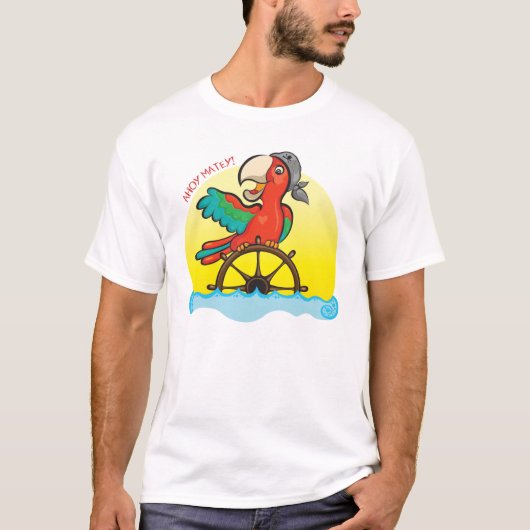 T-shirt Lenny le perroquet de pirate (Devant)