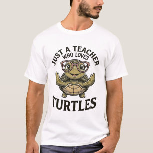 T-shirt L'enseignant aime les tortues Design de tortue vin