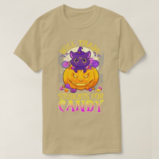 T-shirt L'Enseignant Va Échanger Des Étudiants Pour Candy  (Design devant)