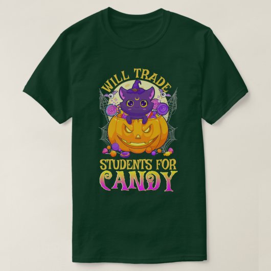 T-shirt L'Enseignant Va Échanger Des Étudiants Pour Candy (Design devant)
